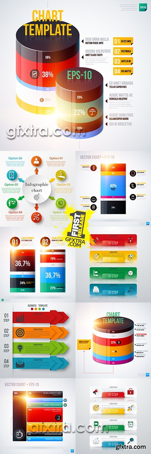 Modern infographics business options elements 23