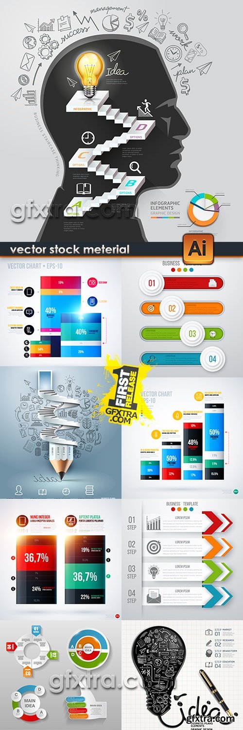 Modern infographics business options elements 23