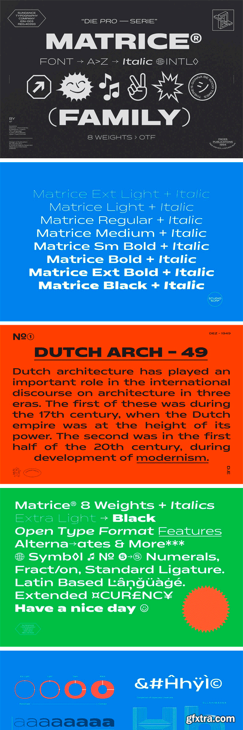 Matrice Font Family