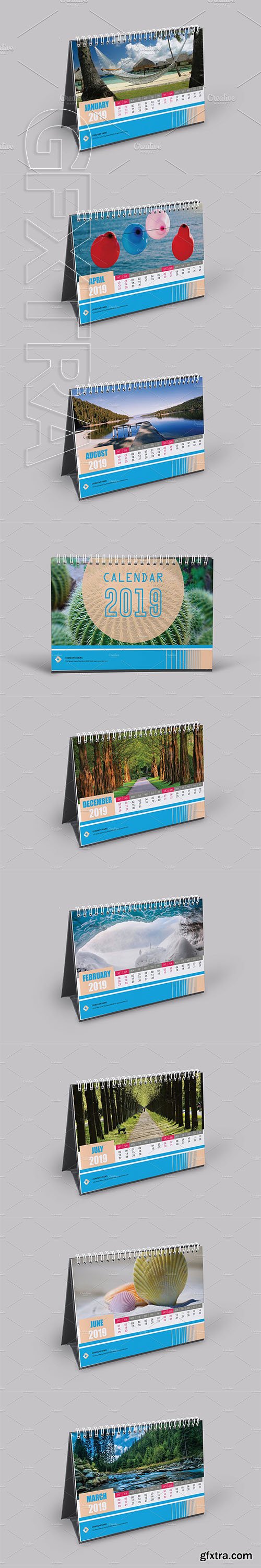 CreativeMarket - Desk Calendar 2019 V15 3051070