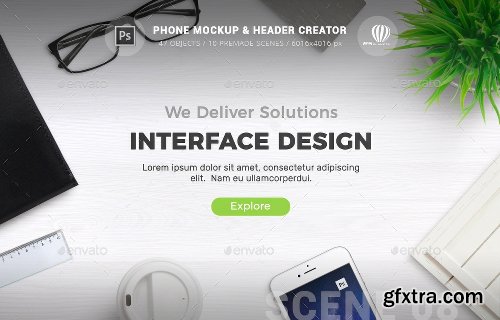 Graphicriver Phone Mockup & Header Creator 22773273