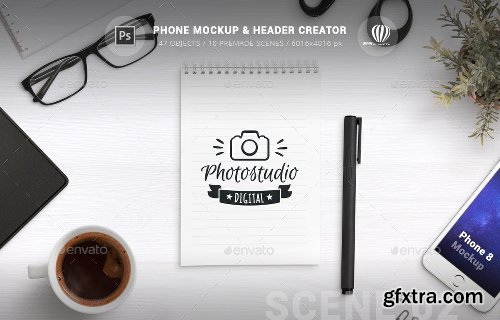 Graphicriver Phone Mockup & Header Creator 22773273