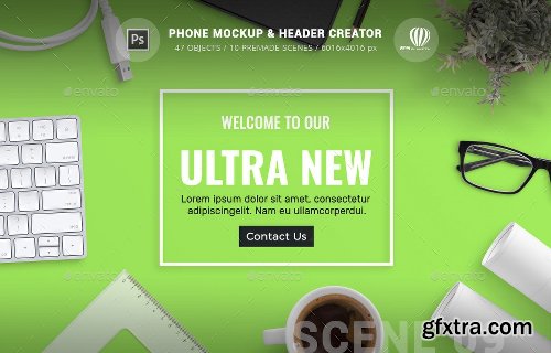 Graphicriver Phone Mockup & Header Creator 22773273