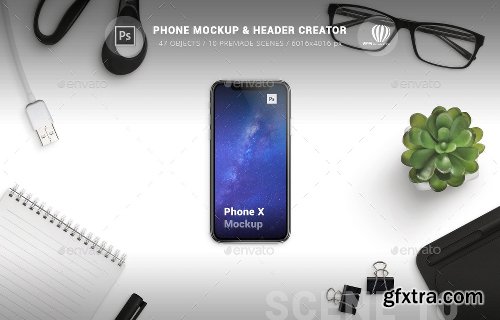 Graphicriver Phone Mockup & Header Creator 22773273