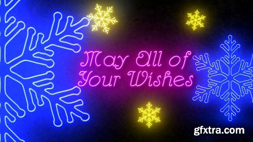 Videohive Neon Light Christmas 22892071