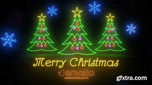 Videohive Neon Light Christmas 22892071