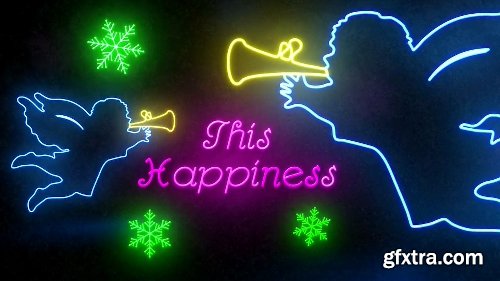 Videohive Neon Light Christmas 22892071