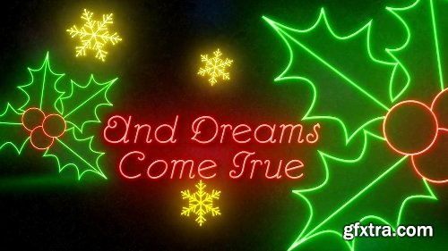 Videohive Neon Light Christmas 22892071