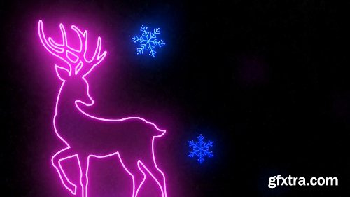 Videohive Neon Light Christmas 22892071