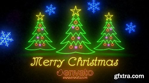 Videohive Neon Light Christmas 22892071