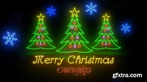 Videohive Neon Light Christmas 22892071