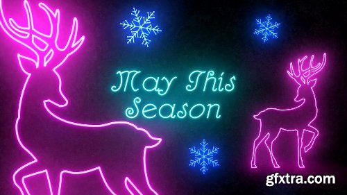 Videohive Neon Light Christmas 22892071