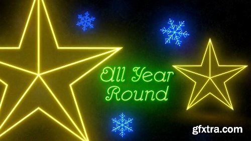 Videohive Neon Light Christmas 22892071