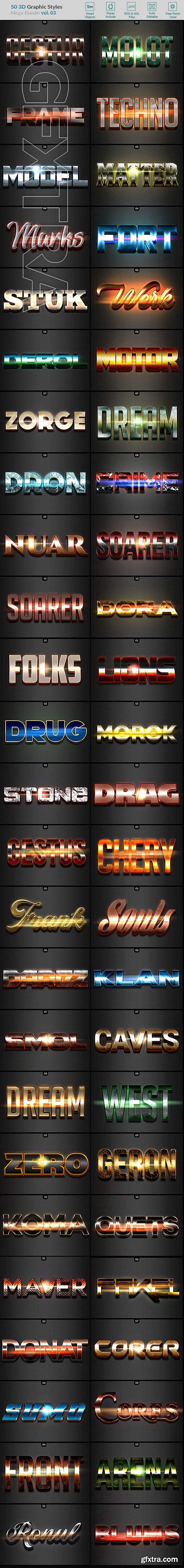 GraphicRiver - 50 3D Text Effects - Bundle Vol 03 22845758