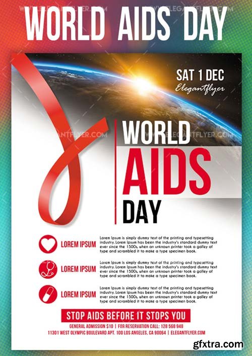 World AIDS Day V7 2018 Flyer PSD Template