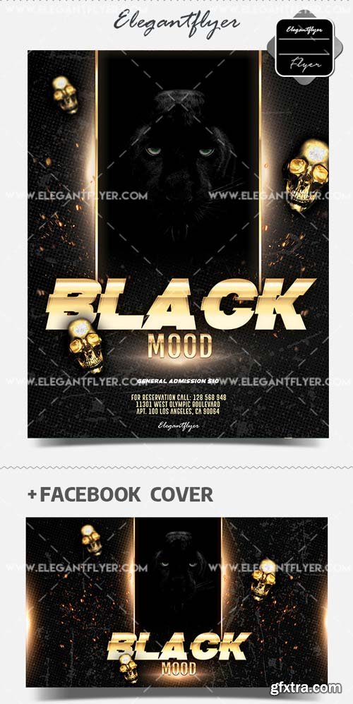 Black Mood Party V9 2018 PSD Flyer Template