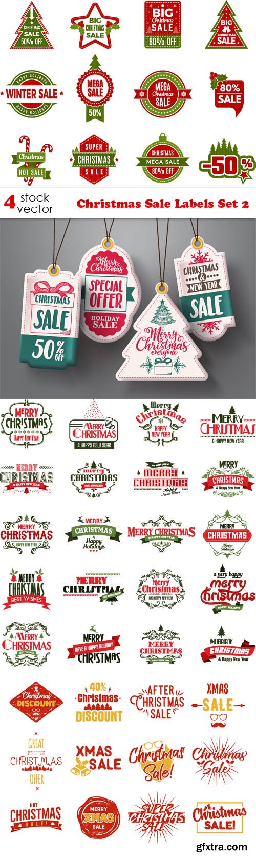 Vectors - Christmas Sale Labels Set 2