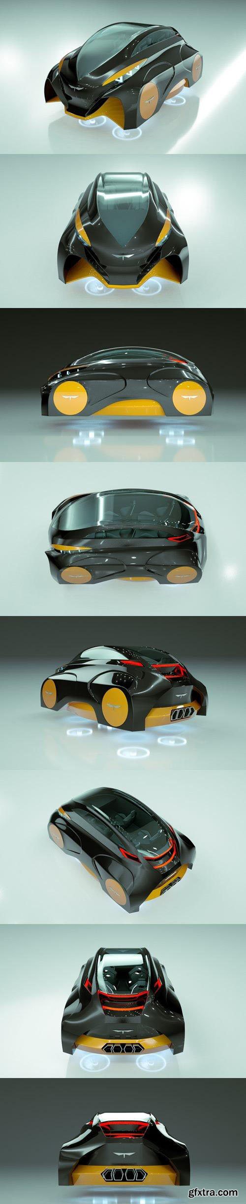 Cheap & Cool T-Hover Car 09 - 3D Model