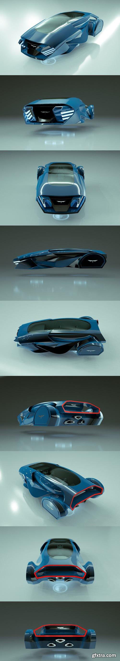 T-Hover Car 10 – Cheap & Cool - 3D Model