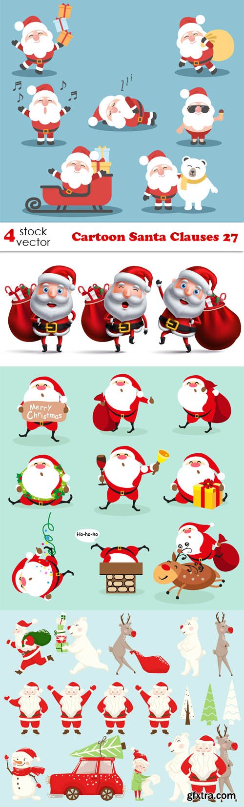 Vectors - Cartoon Santa Clauses 27