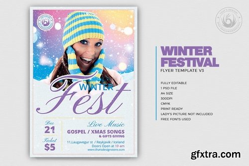 GraphicRiver - Winter Festival Flyer Template V3 22894223