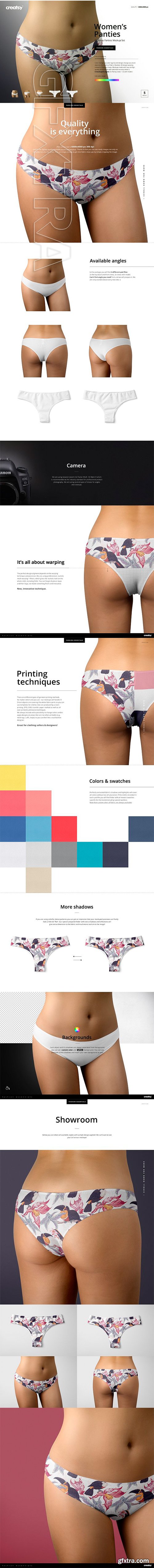 CreativeMarket - Womens Panties Mockup Set 3173517