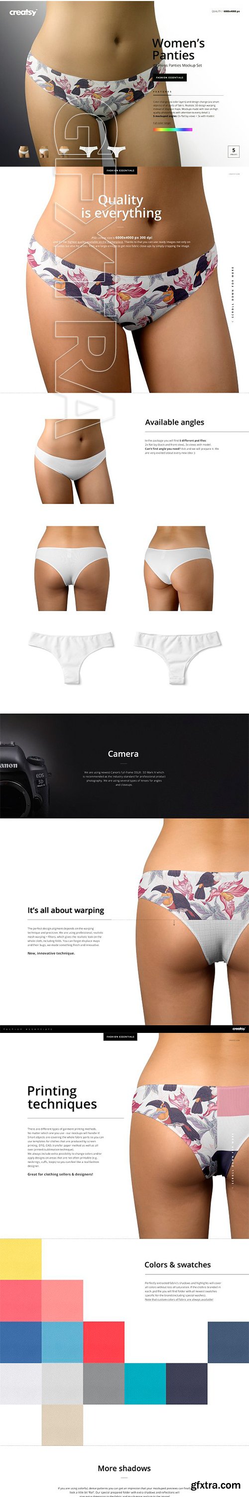 CreativeMarket - Womens Panties Mockup Set 3173517