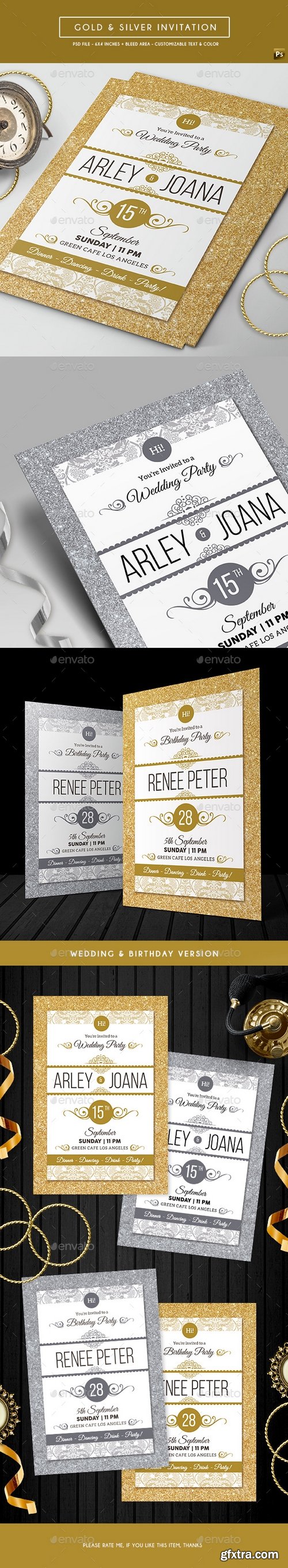 Graphicriver - Gold & Silver Invitation 16901972