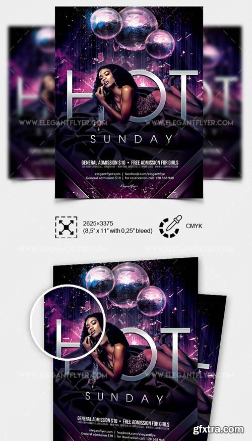 Hot Saturday Party V21 2018 Flyer PSD Template