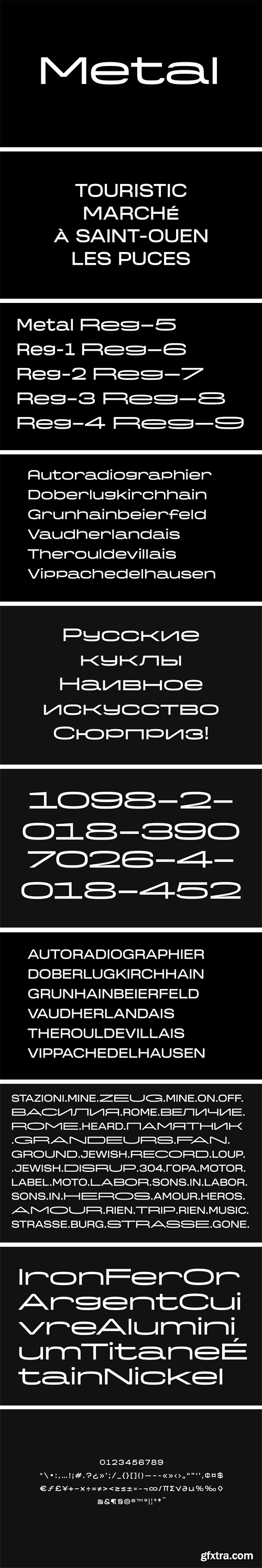 Metal Font Family