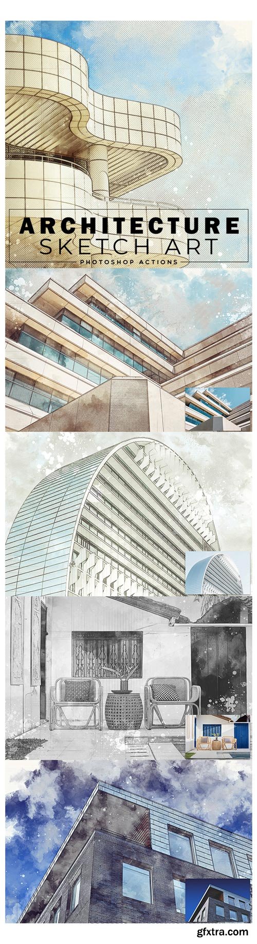 GraphicRiver - Architecture Sketch Art Photoshop Actions - 22797617