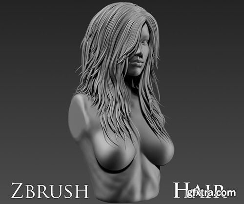 Cubebrush - Zbrush Female Hair 1