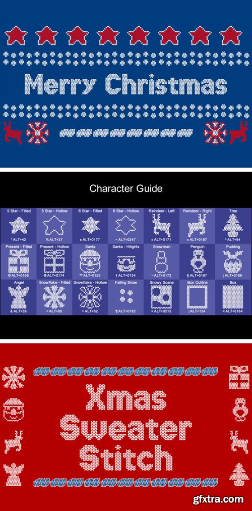 Xmas Sweater Stitch Font