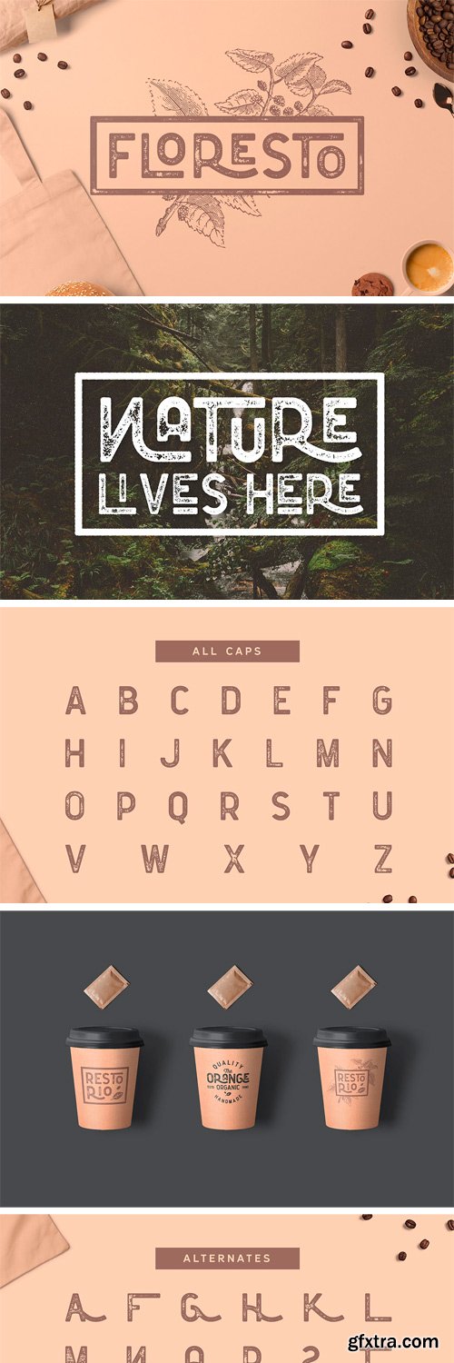 The Florest Textured Font Family