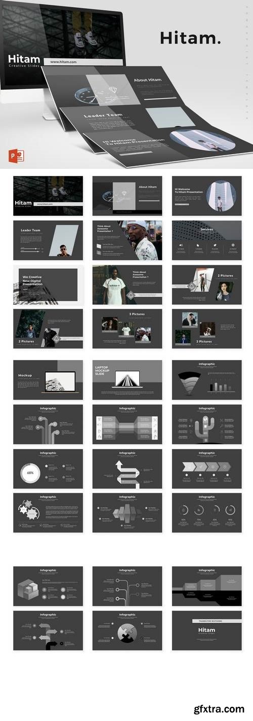 Hitam - Powerpoint, Keynote, Google Sliders Templates