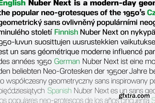 Nuber Next Font Family