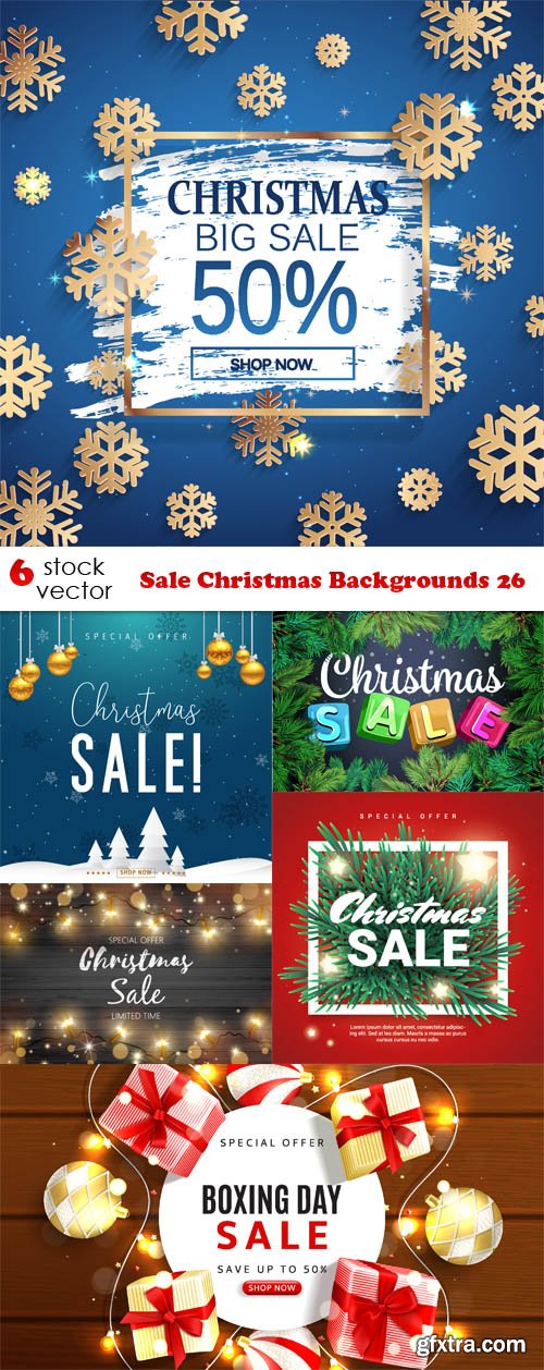 Vectors - Sale Christmas Backgrounds 26