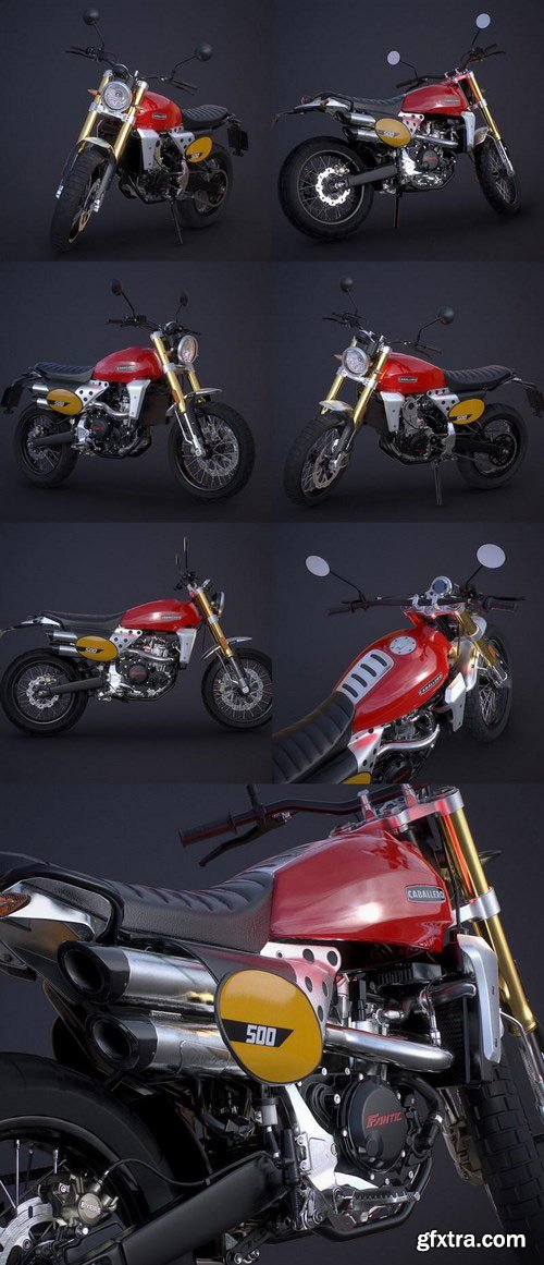 Fantic Caballero 500 Scrambler – 3D Model