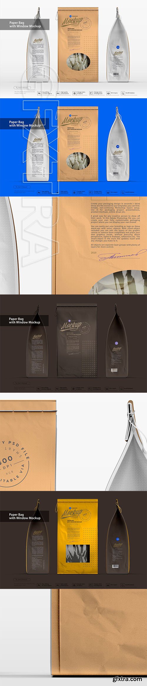 CreativeMarket - Paper Bag with Window Mockup 3218550