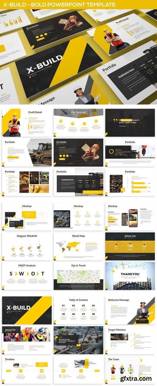 X-Build - Bold Powerpoint Template