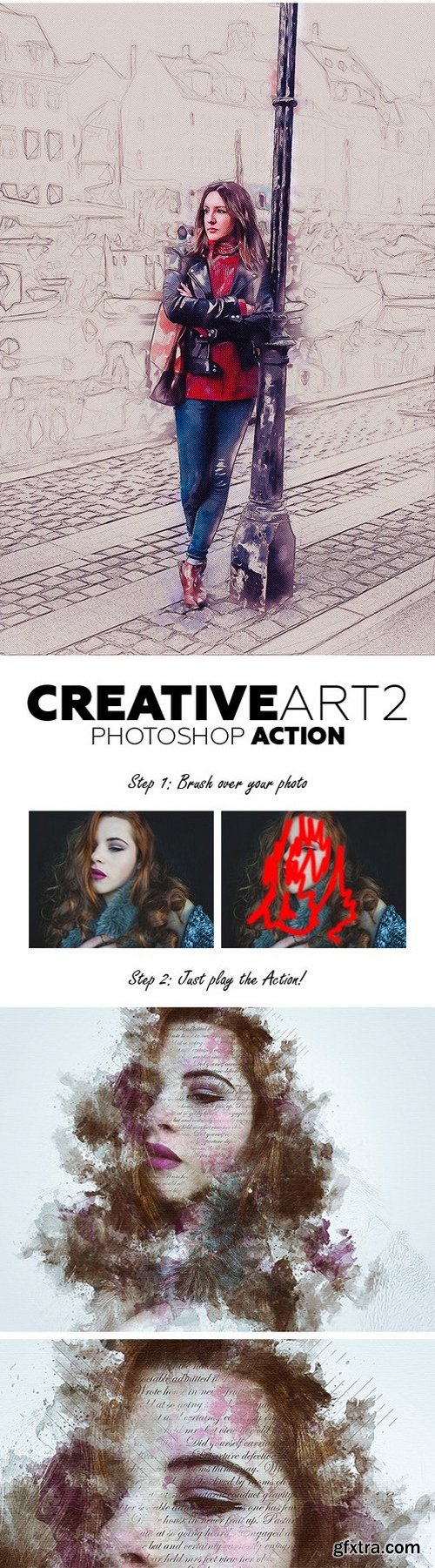 Graphicriver - Artistic 4in1 Photoshop Actions Bundle 21308151