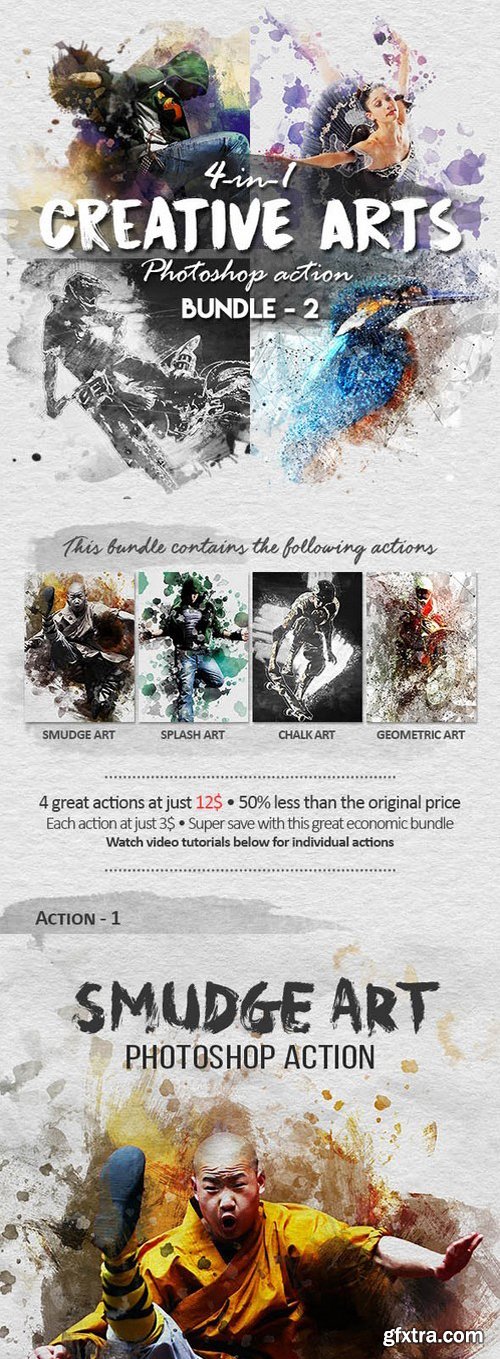 Graphicriver - Creative Arts Photoshop Action Bundle v2 18292627