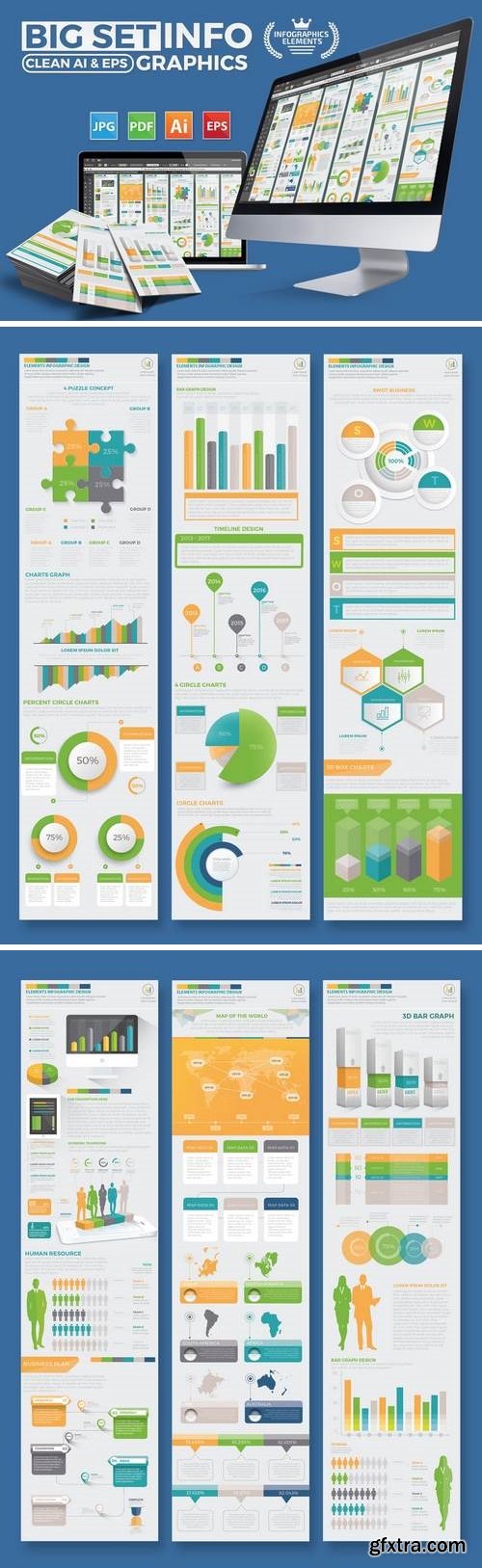 Set Of Modern Infographics Elements Design