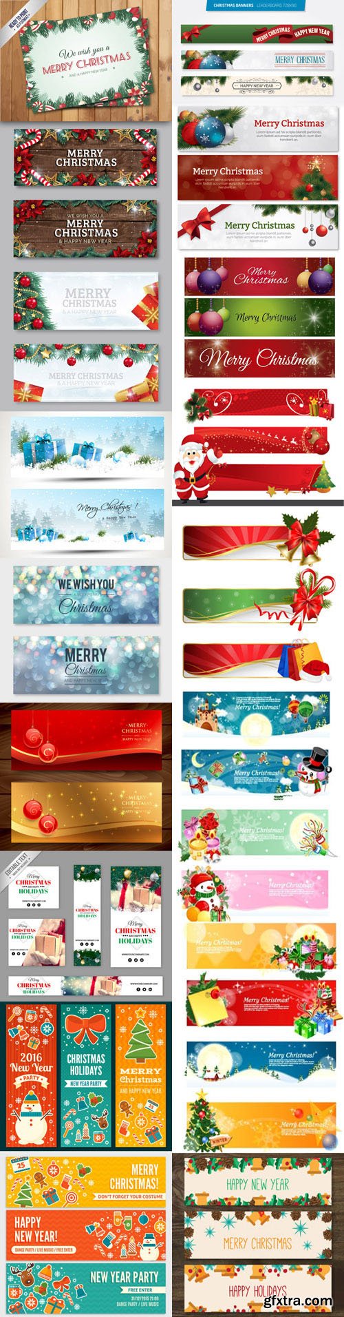 Christmas Banners Vector Collection 1 [Ai/EPS]