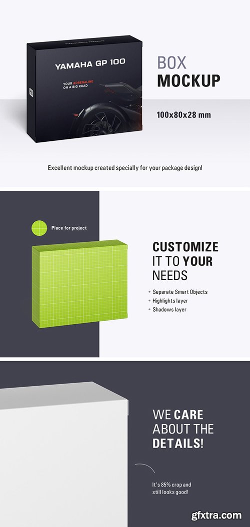 Cardboard Box PSD Mockup