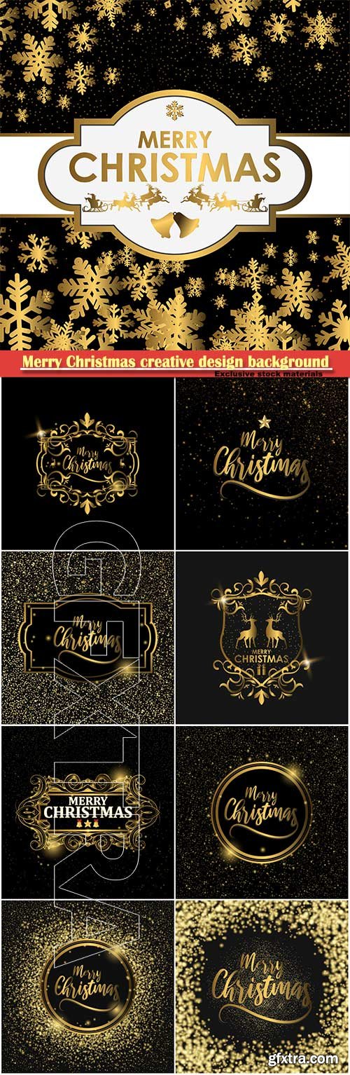 Merry Christmas creative design background vector illustration