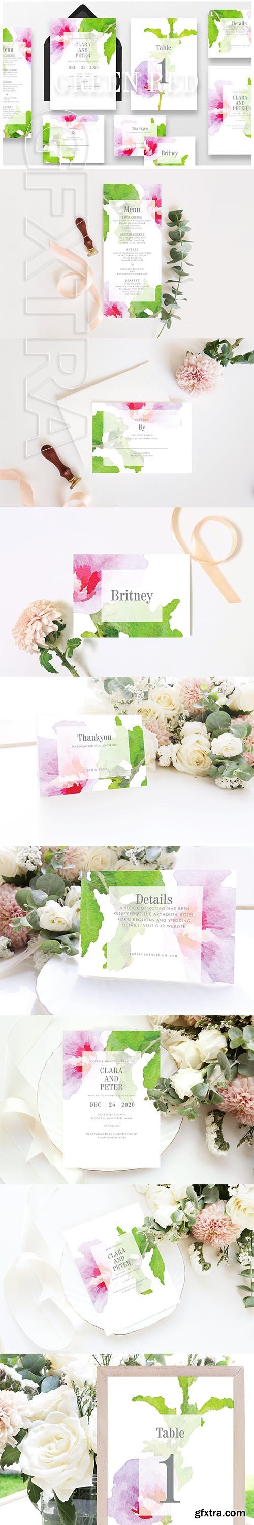 CreativeMarket - Green Red - Wedding Suite Ac 139 3213582