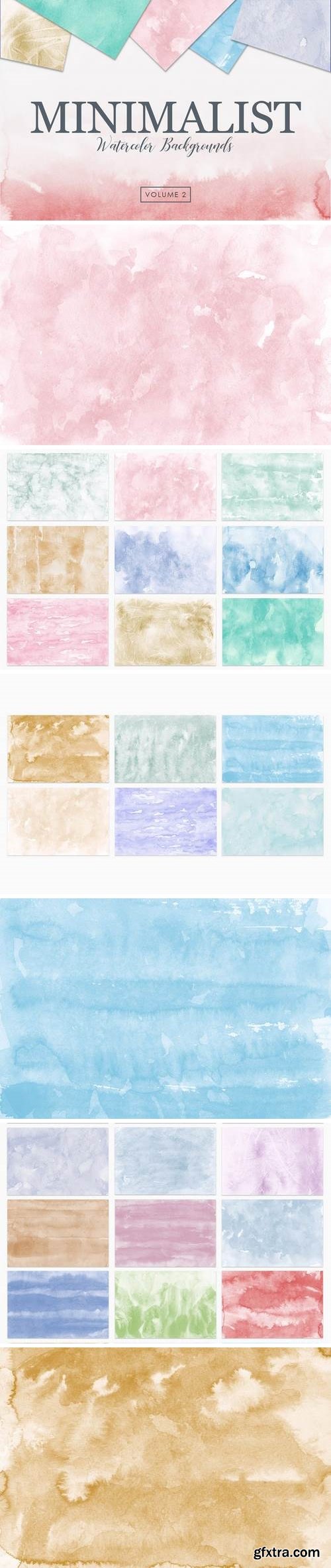 Minimalist Watercolor Backgrounds Vol. 2