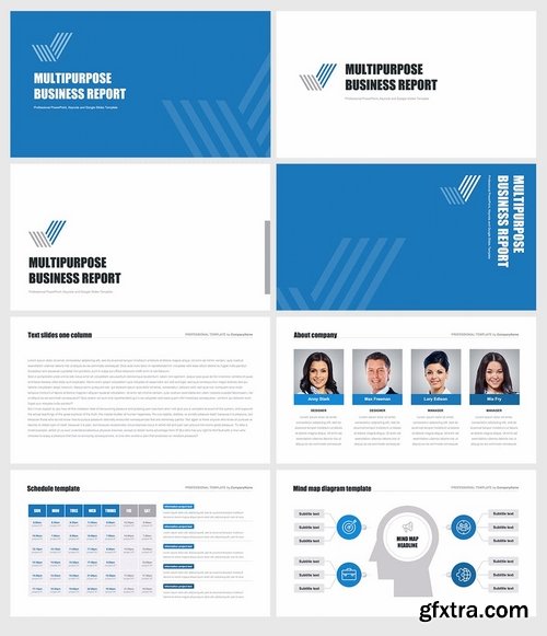 Multipurpose Business Report for Powerpoint Keynote and Google Slides Templates