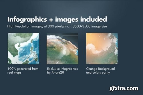 Illustrations of the Earth with Infographics v1